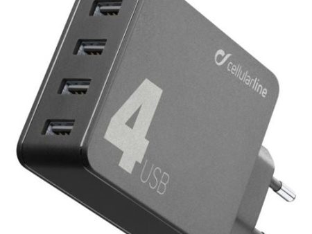 Carregador Telemóvel Cellularline 4xUSB 42W Online now