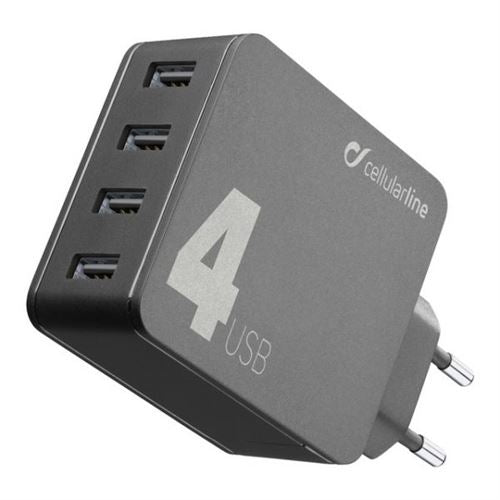 Carregador Telemóvel Cellularline 4xUSB 42W Online now