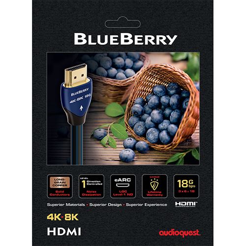 Cabo HDMI Audioquest Bluberry 8K - 1m Discount