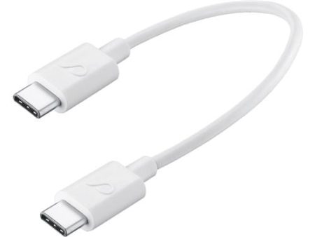 Cabo de Dados Cellularline USB-C USB-C 15cm Branco Sale