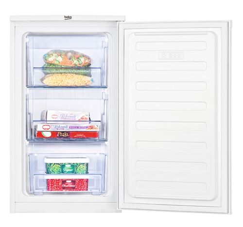 Arca Congeladora Vertical Beko FS166020 | 82x48x53 cm | 65 L | E | Branco For Cheap