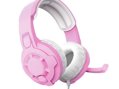 Auscultadores Trust Gaming GXT 411 Radius Rosa   Branco Hot on Sale