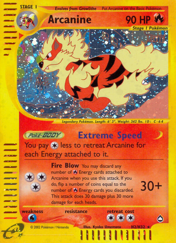 Arcanine (H2 H32) [Aquapolis] Cheap