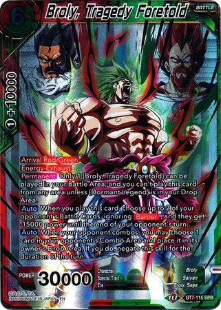 Broly, Tragedy Foretold (SPR) [BT7-115] Supply