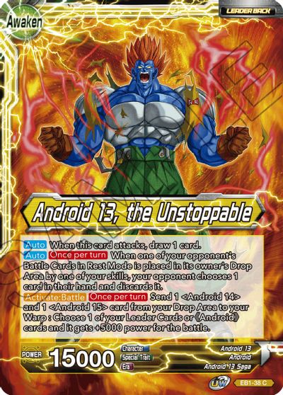 Android 13, Android 14, & Android 15    Android 13, the Unstoppable (EB1-38) [Battle Evolution Booster] Online Sale