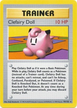 Clefairy Doll (70 102) [Base Set Shadowless Unlimited] Online Hot Sale