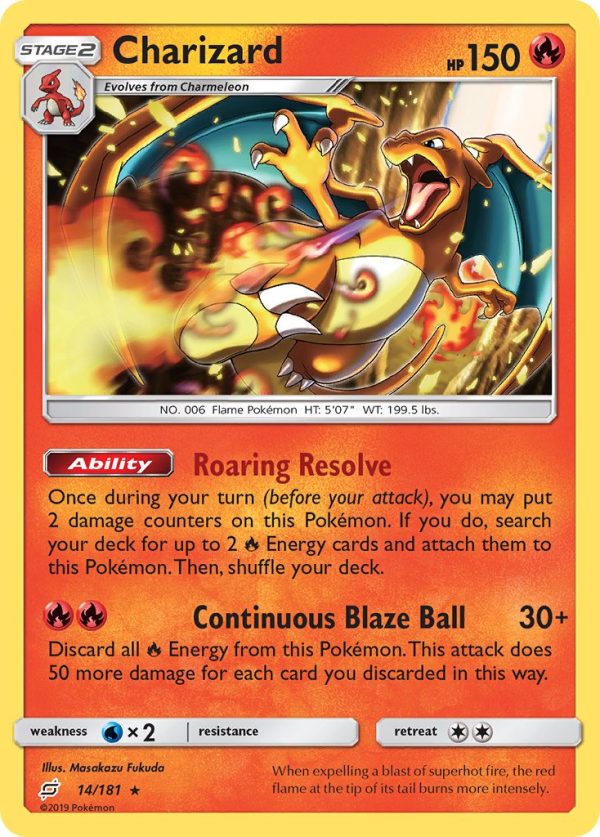 Charizard (14 181) (Theme Deck Exclusive) [Sun & Moon: Team Up] Supply