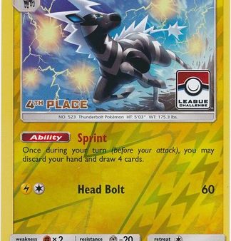 Zebstrika (82 214) (League Promo 4th Place) [Sun & Moon: Lost Thunder] on Sale