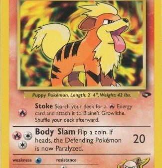 Blaine s Growlithe (62 132) [Gym Challenge Unlimited] Cheap