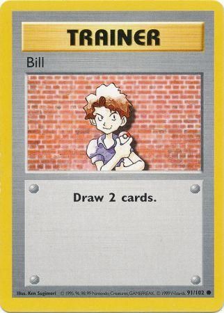 Bill (91 102) [Base Set Shadowless Unlimited] Fashion