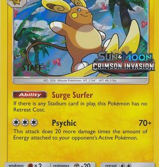 Alolan Raichu (SM72) (Staff Prerelease Promo) [Sun & Moon: Black Star Promos] Discount