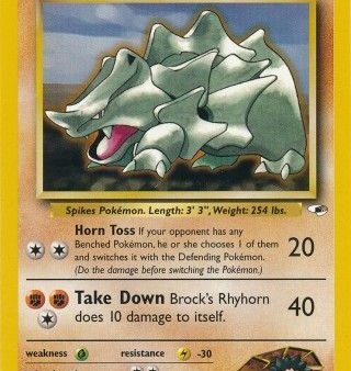 Brock s Rhyhorn (22 132) [Gym Heroes Unlimited] on Sale