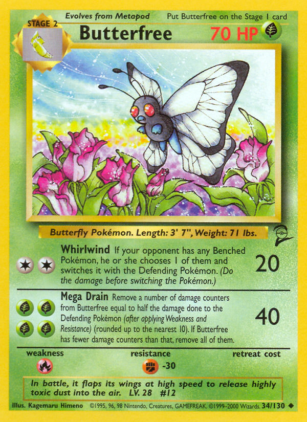 Butterfree (34 130) [Base Set 2] Fashion