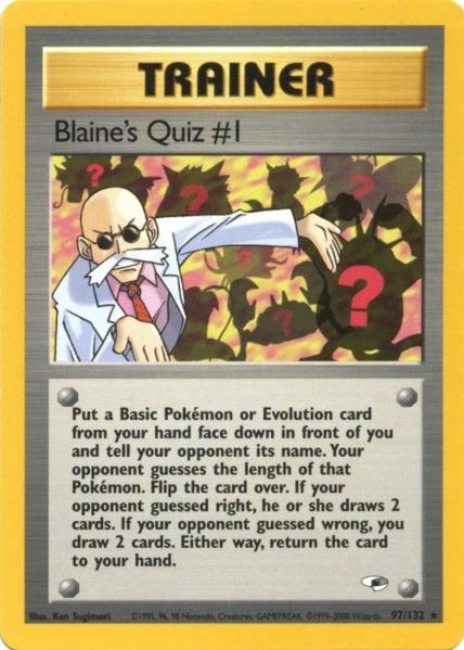 Blaine s Quiz #1 (97 132) [Gym Heroes Unlimited] Hot on Sale