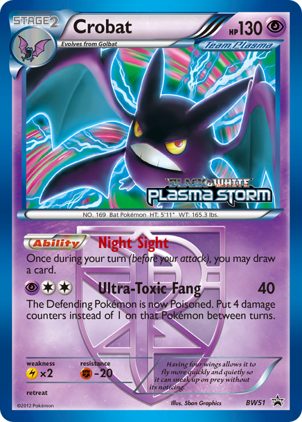 Crobat (BW51) [Black & White: Black Star Promos] For Sale