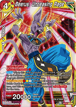 Beerus, Unceasing Rage (BT14-147) [Cross Spirits] Hot on Sale