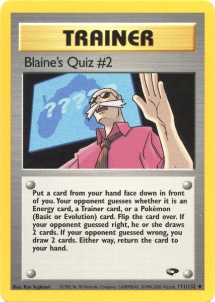 Blaine s Quiz #2 (111 132) [Gym Challenge Unlimited] Supply