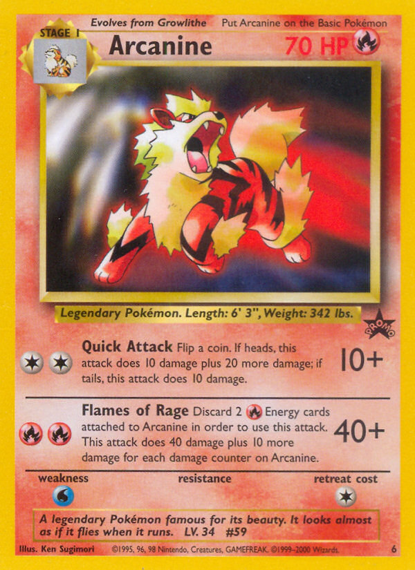 Arcanine (6) [Wizards of the Coast: Black Star Promos] Discount